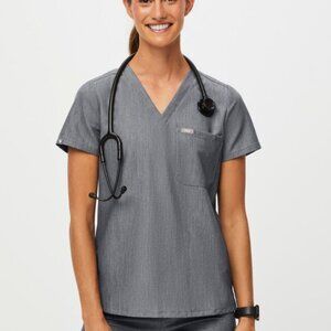 Figs Catarina Graphite V Neck Scrub Top